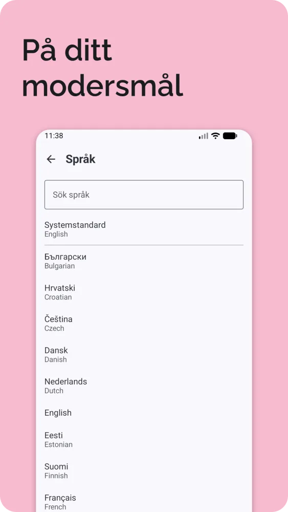 Språkval med 25 europeiska språk